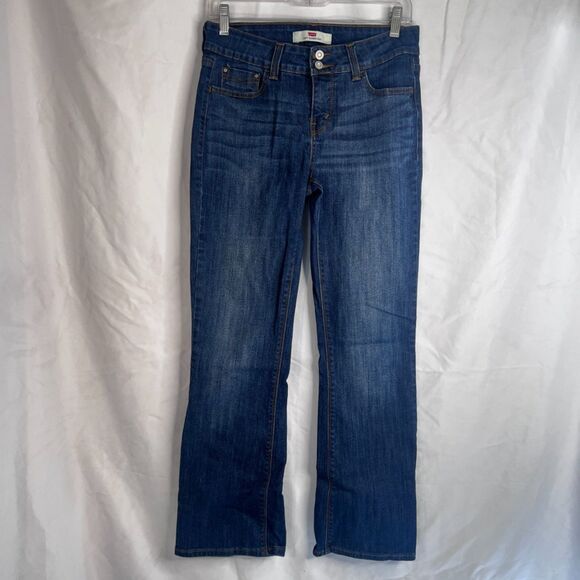 Levis 526 Slender Boot Cut Denim Jeans Dark Wash Size 4 Short Basic Casual - Picture 10 of 10